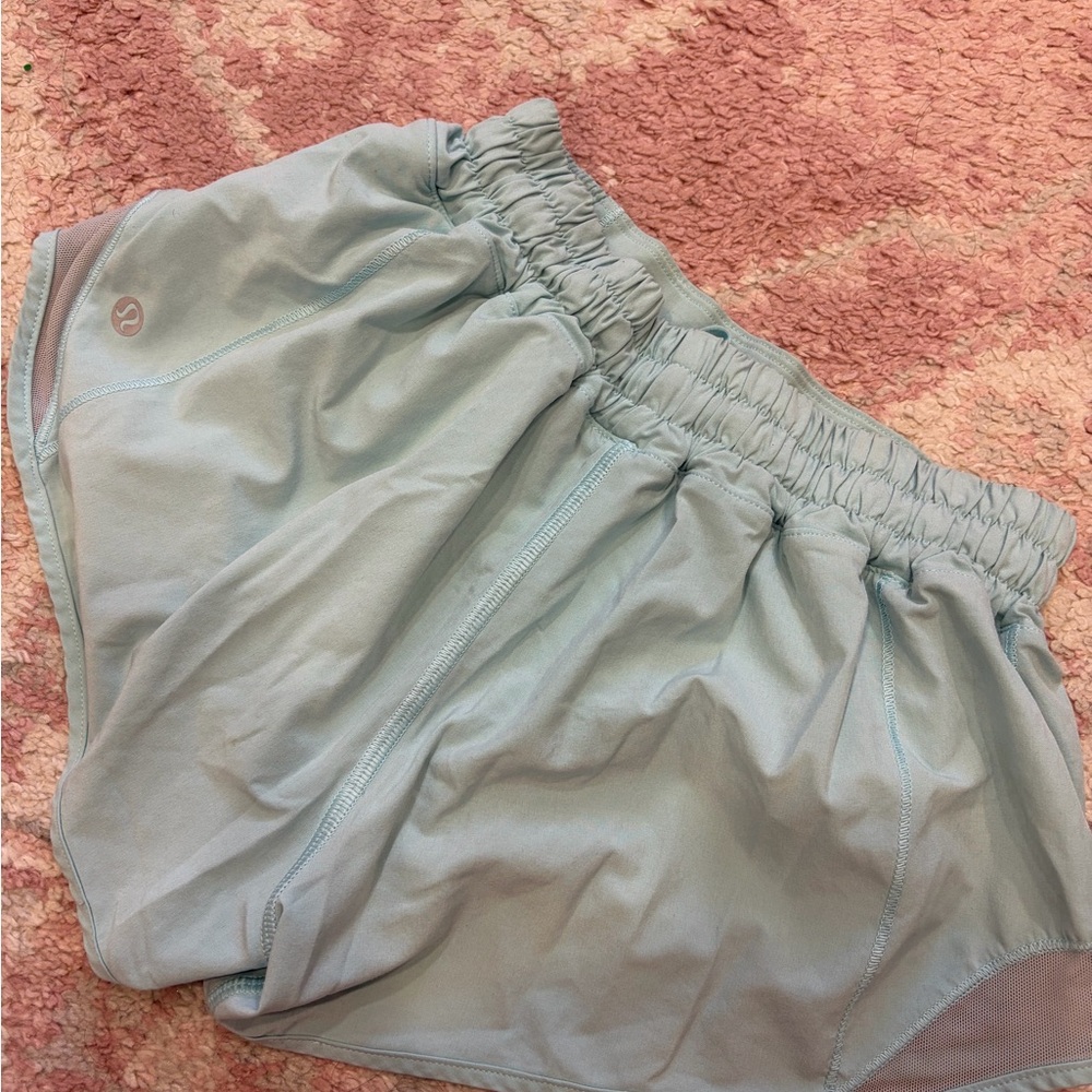 Light Blue lululemon hotty hot shorts